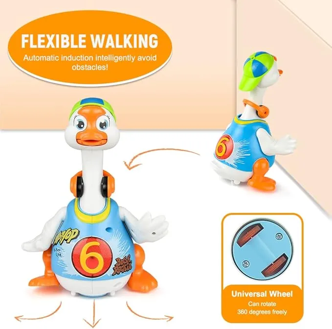 Blue Musical Hip Hop Dancing Goose: A Fun Learning Toy for Toddlers (Ages 1-3) Hola Dancing to Hip Hop Walking Swing Goose Blue Musical Learning Toy for Toddlers Ages 1-3Year