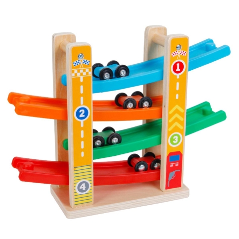 Top bright wooden car ramp toys