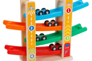 Top bright wooden car ramp toys