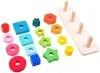 Geometric Four Column Puzzle Toy Set