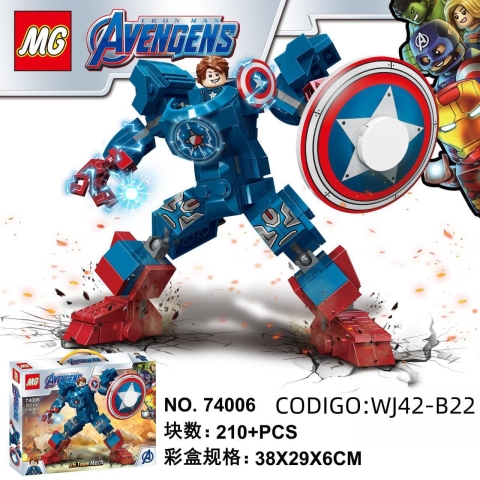 Avengers US Team Mech Superhero Robot Building Blocks Toy for Kids