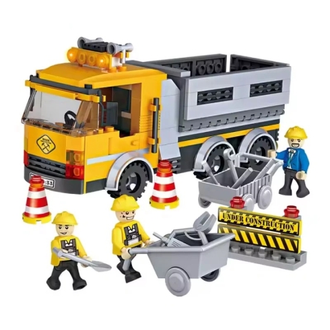 Construction Truck Building Set for Kids